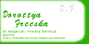 dorottya frecska business card